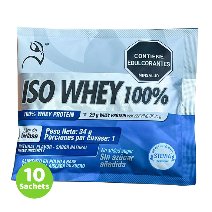 Iso Whey 100% Proteína aislada x 10 Sachets Healthy Sports