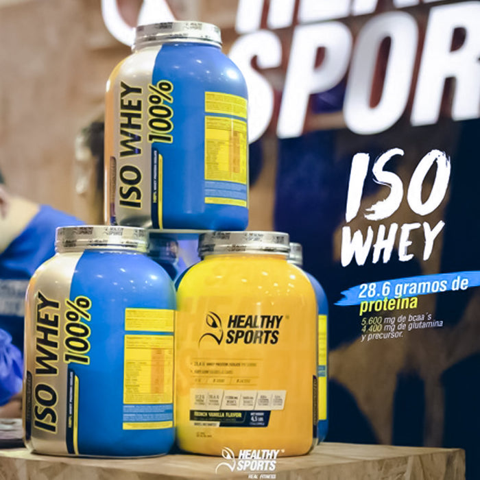 Iso Whey 100 Proteína aislada hidrolizada 4.5lbs Healthy Sports