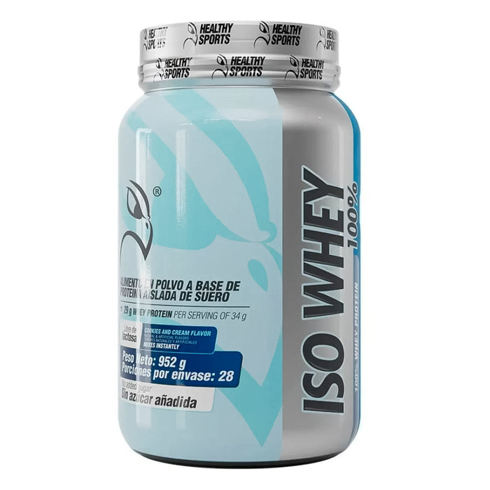 Iso Whey 100% Proteína Aislada sabor Cookies and Cream 2 lbs Healthy Sports