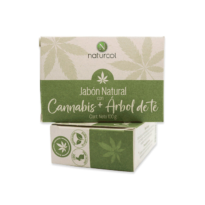 Jabón natural de Cannabis más Árbol de té 100 gr Naturcol