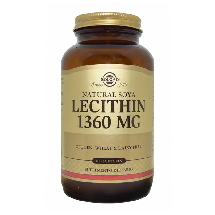 Natural Soya Lecithin 1360mg Solgar 100 softgels