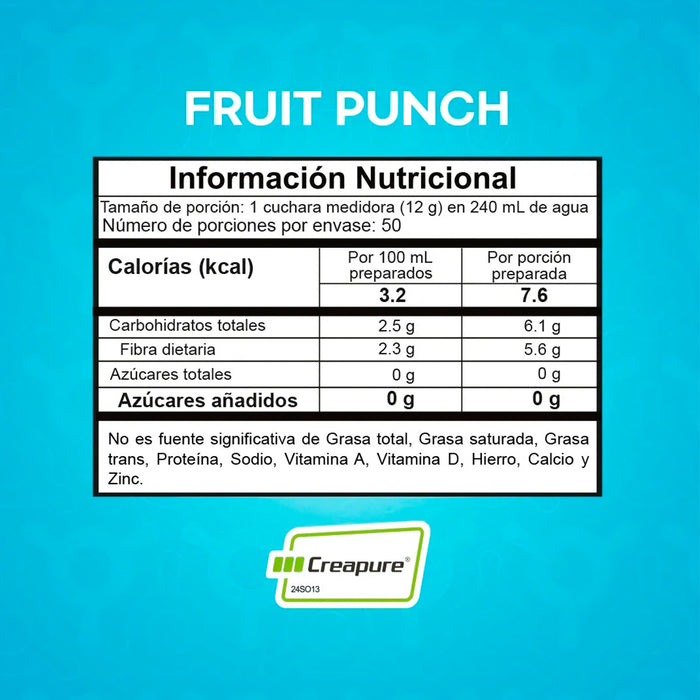 Legend Creatina monohidrato 600gr 50 servicios sabor Fruit Punch Creapure FitMafia