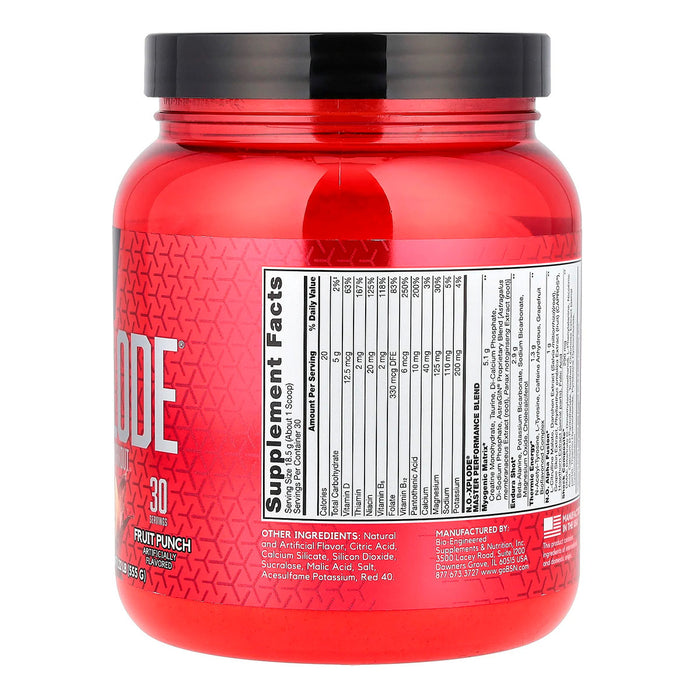 NO-Xplode Pre-Workout Sabor Fruit Punch 30serv BSN