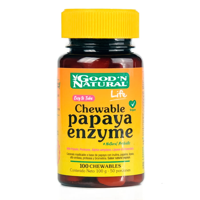 Papaya Enzyme 100 tab Good N Natural encimas de papaya