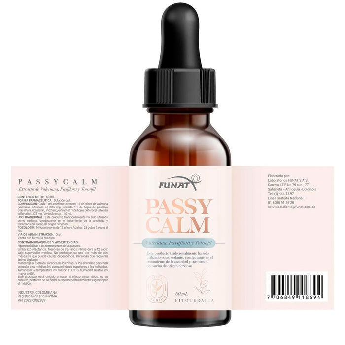 Passycalm Extracto de Valeriana Passiflora y Toronjil 60 ml Funat