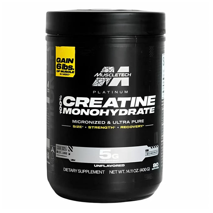 Creatina Monohidratada Platinum 100% en Polvo 400 g – Muscletech