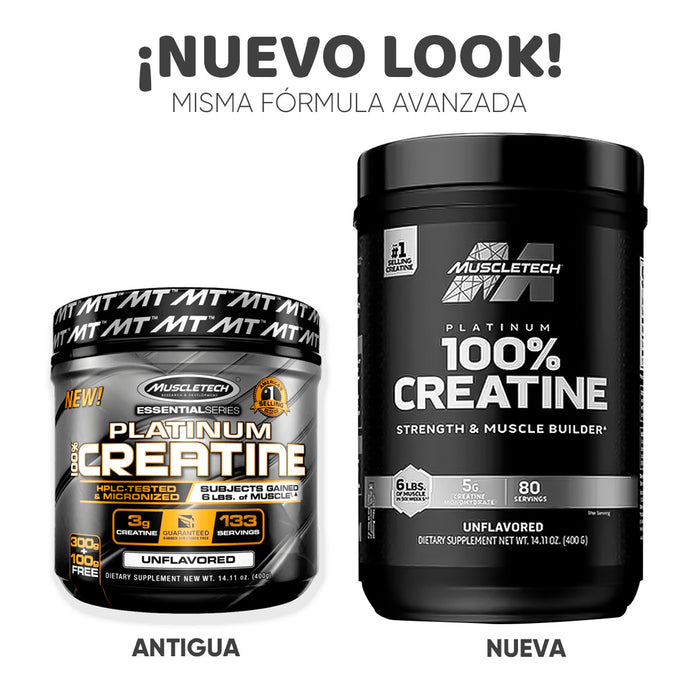 Platinum 100% Creatine 400gr Muscletech Creatina