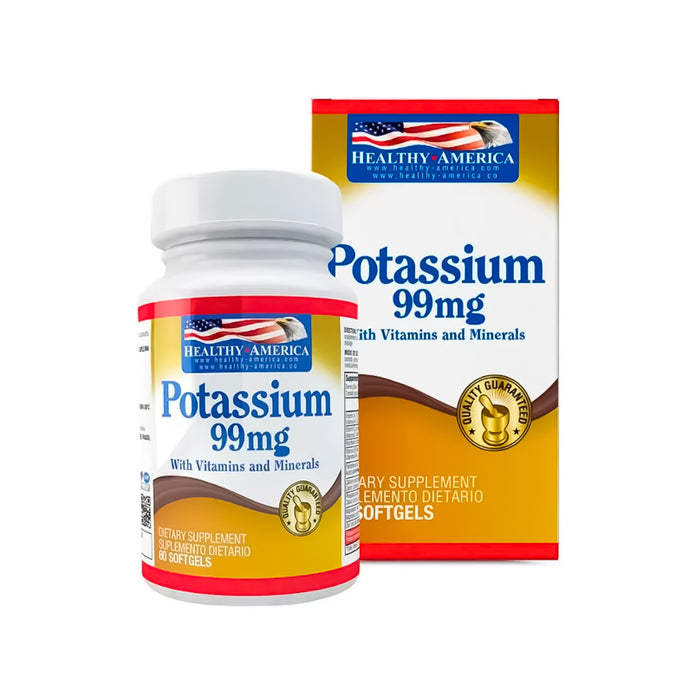 Potasio 99 mg 60  softgel Healthy America Potassium