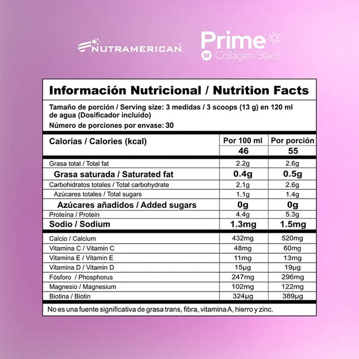 Prime W Collagen Stack 390g Nutramerican