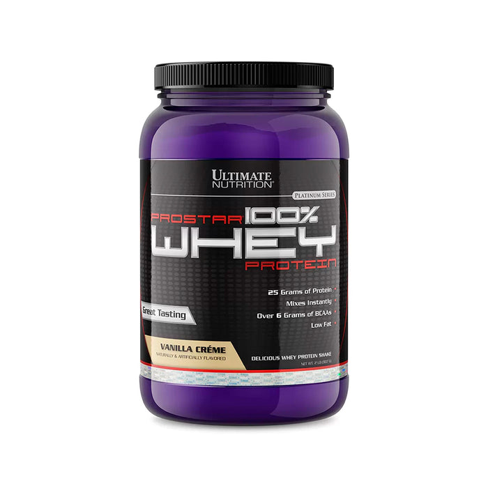 Prostar Whey · 2 lb Proteína de Suero Sabor Vanilla Creme  Ultimate Nutrition