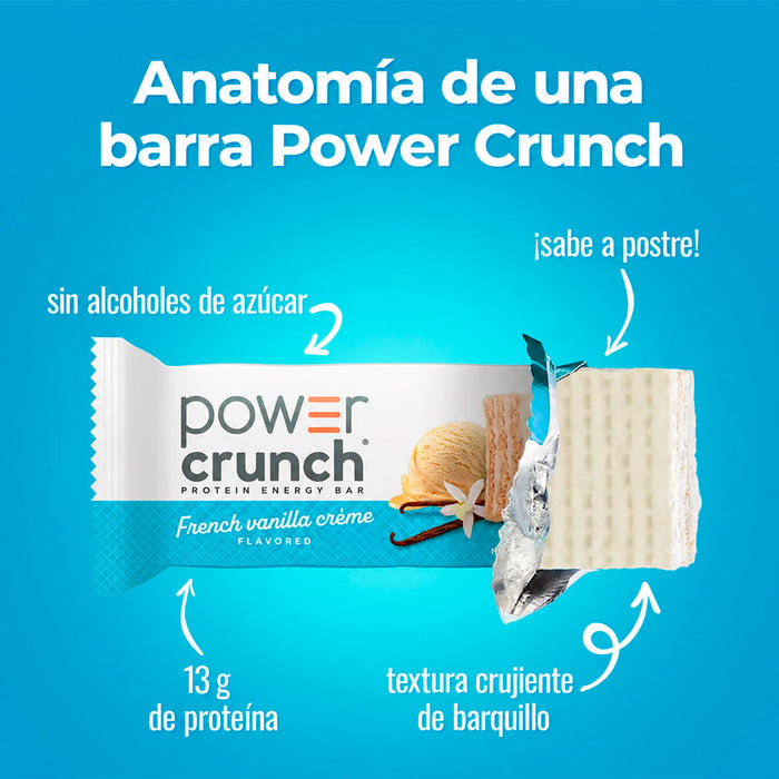 Barra de proteína Power Crunch French vainilla Creme