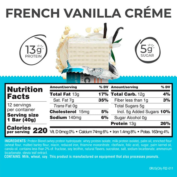 Barra de proteína Power Crunch French vainilla Creme