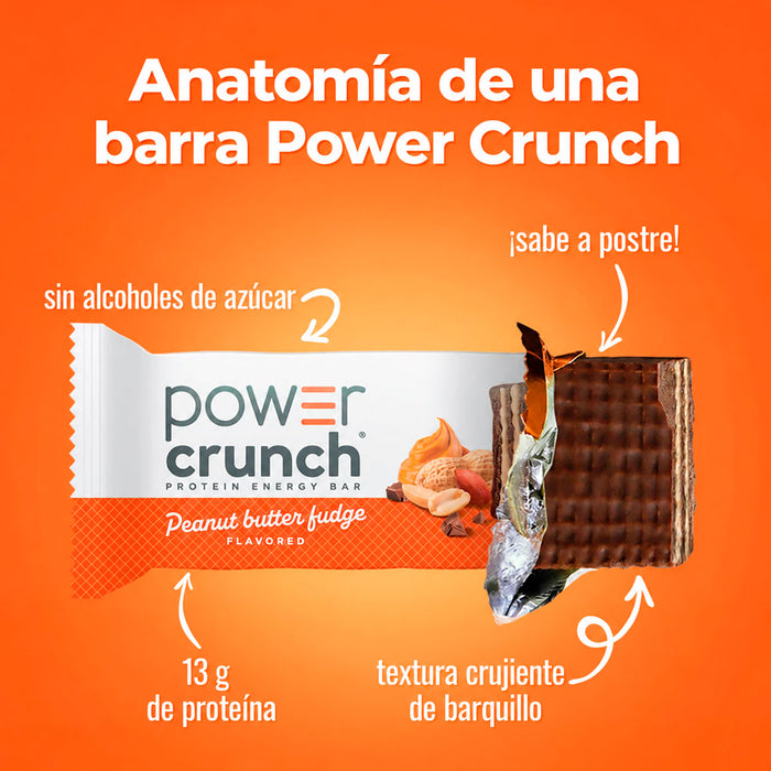 Barra de proteína Power Crunch Peanut Butter Fudge