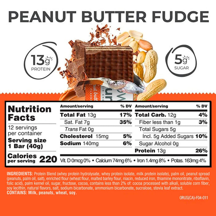Barra de proteína Power Crunch Peanut Butter Fudge