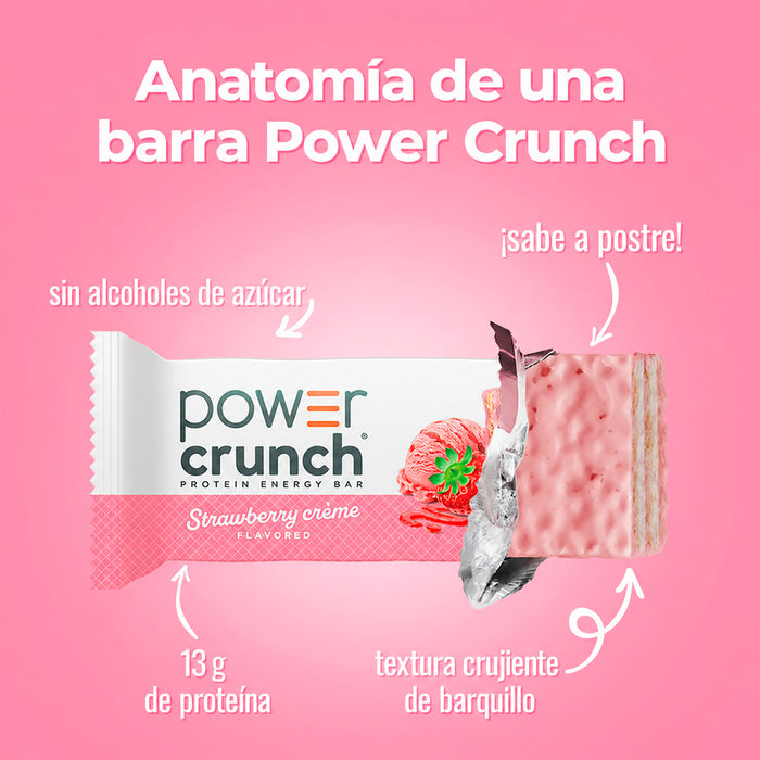 Barra de proteína Power Crunch Strawberry Creme
