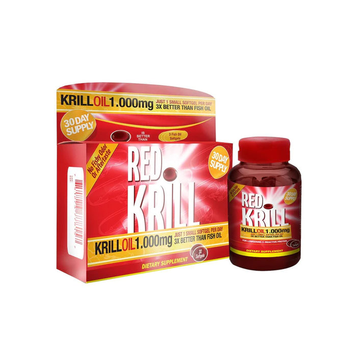 Red Krill 30 Softgels Healthy America