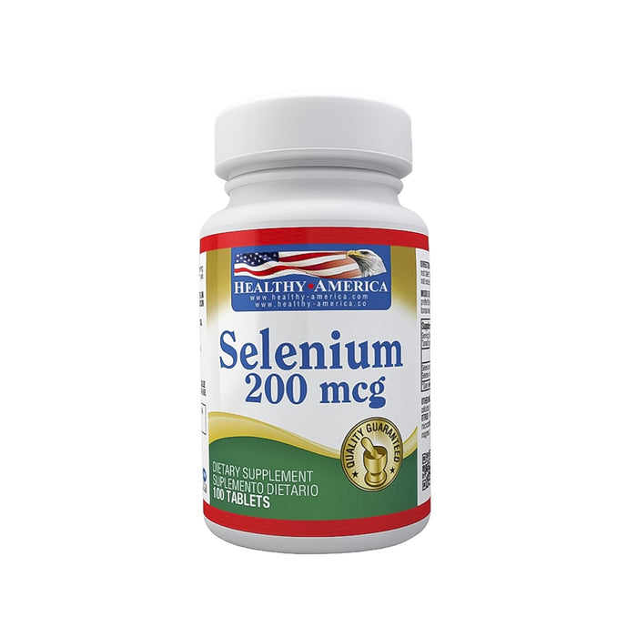 Selenium 200 mcg 100 Tabletas Healthy America