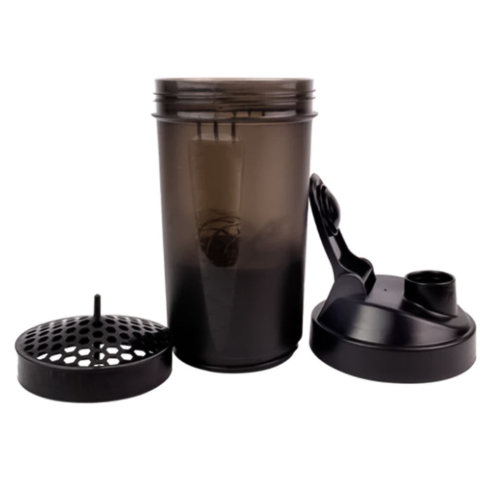 Shaker Deportivo 600ml Negro con Sistema Anti grumos