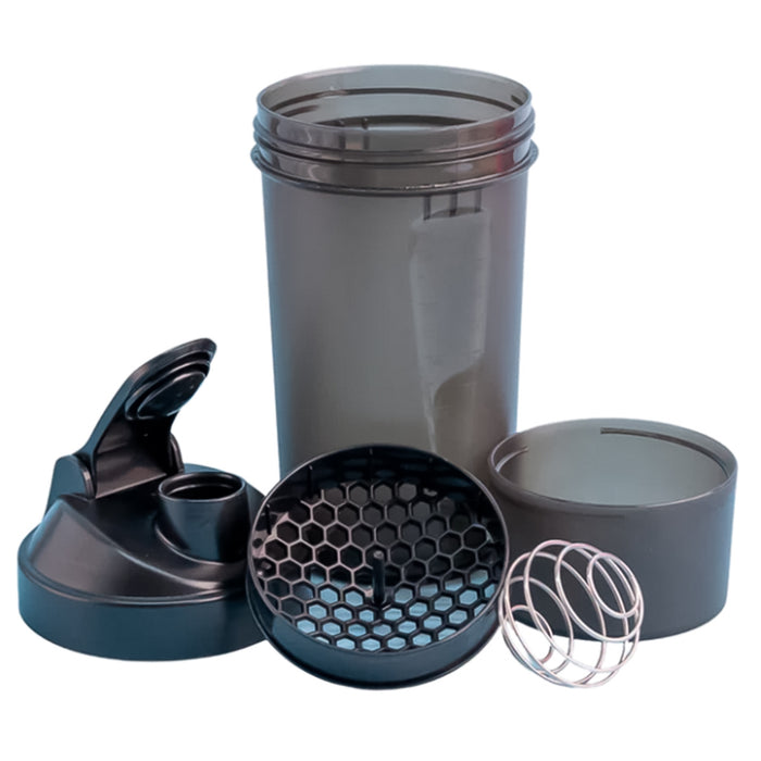 Shaker Deportivo 600ml Negro con Sistema Anti grumos