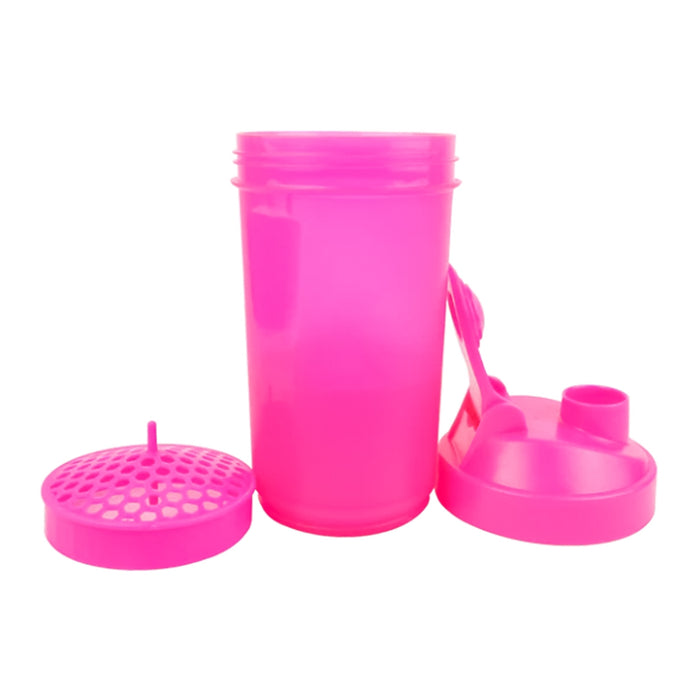 Shaker Deportivo 600ml Fucsia con Sistema Anti grumos