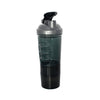 Shaker botilito Mezclador 600ml / 20oz negro claro