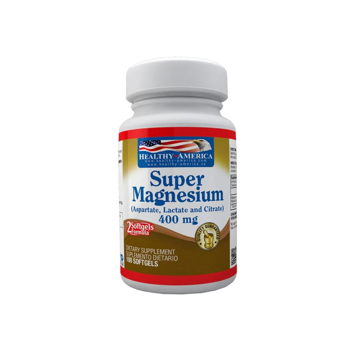 Super Magnesium 100 softgels Healthy America