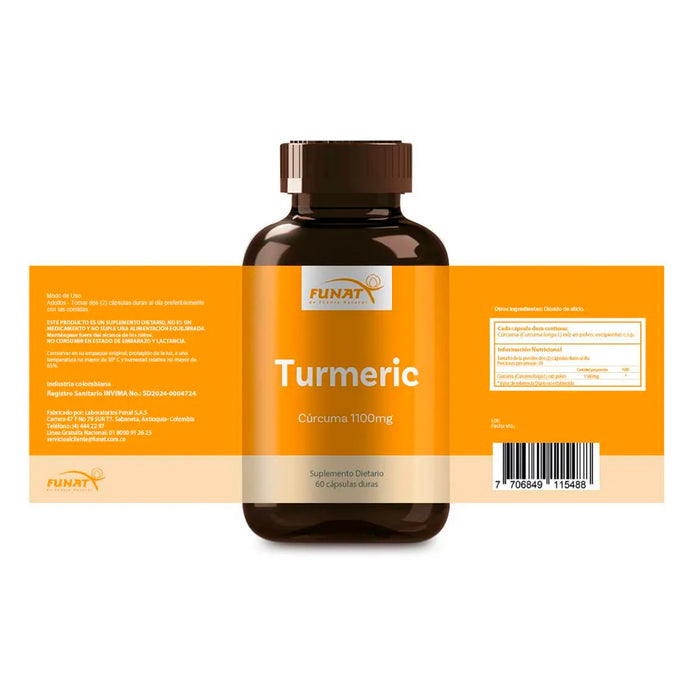 Turmeric Curcuma 60 Capsulas Funat