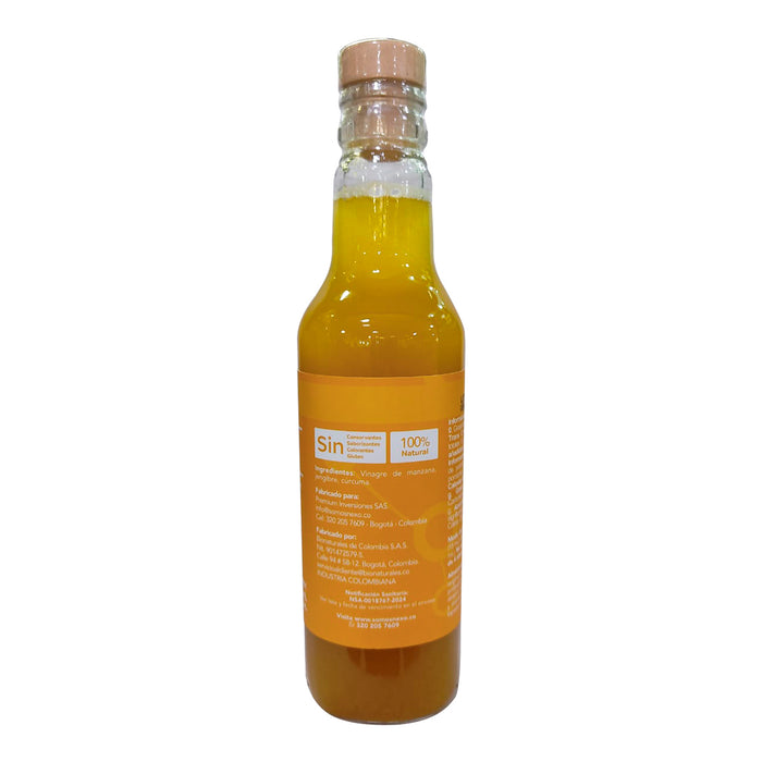 Vinagre de manzana con cúrcuma y jengibre 375ml 🛡 nexo