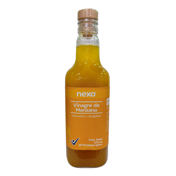 Vinagre de manzana con cúrcuma y jengibre 375ml 🛡 nexo