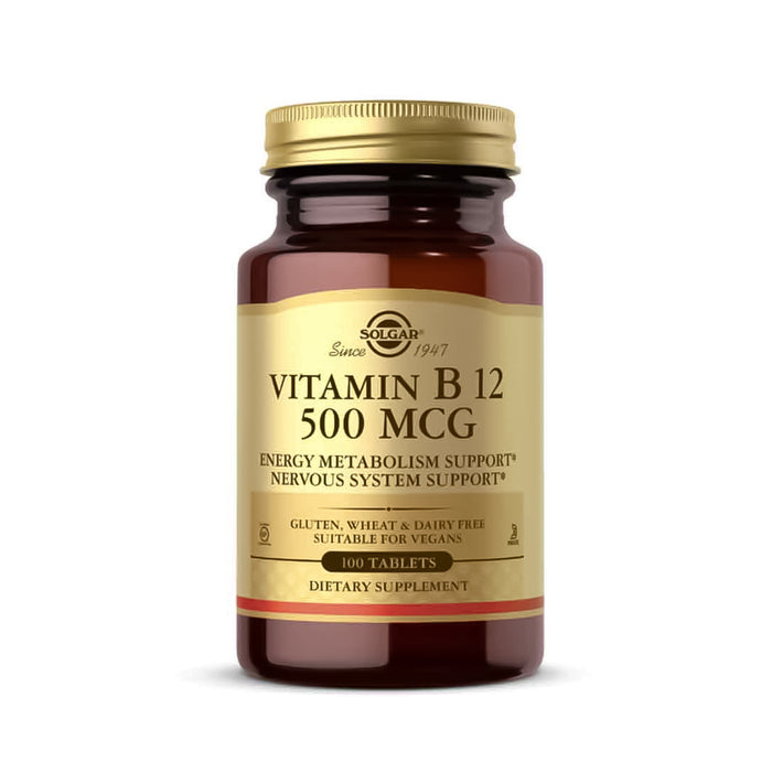 Vitamina B12 500mcg 100 tabletas Solgar