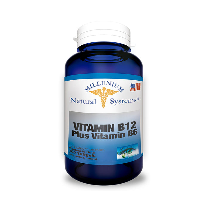 Vitamin B12 Plus Vitamin B6  100 softgel Millenium Natural Systems