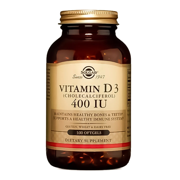 Vitamina D3 400 IU (Cholecalciferol) Solgar 100 softgels