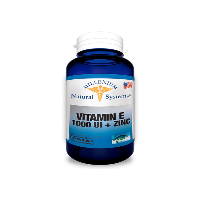 Vitamina E 1000 IU con Zinc Natural Systems 100 softgels
