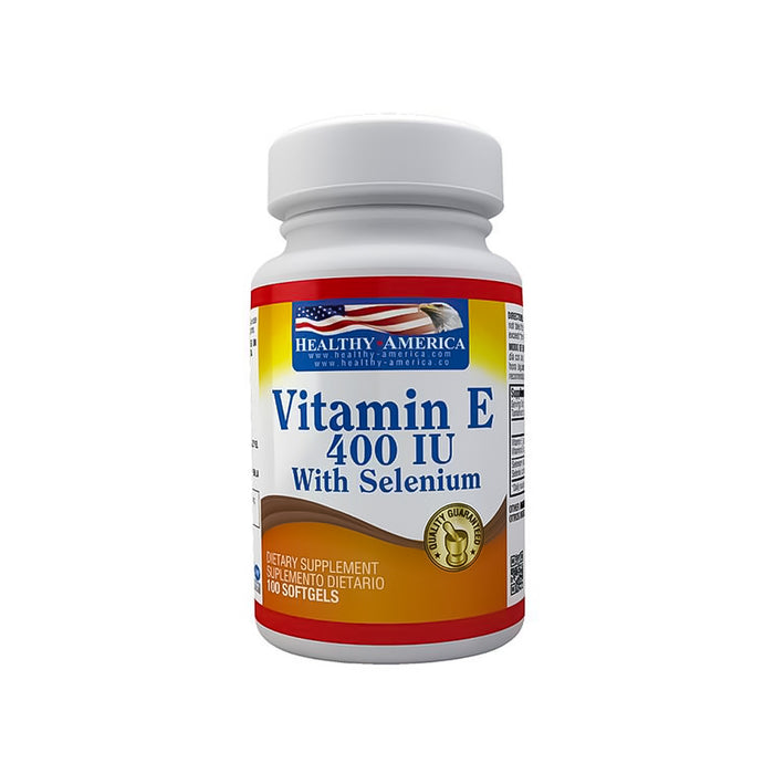 Vitamin E 400 IU With Selenium 60 Softgels Healthy America
