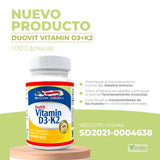 Vitamina D3 + K2 Duo Vit 100 softgels Healthy America