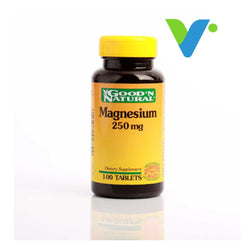 Magnesium 250MG 100 Tab Good n Natural Vegetariana Vegan Formula