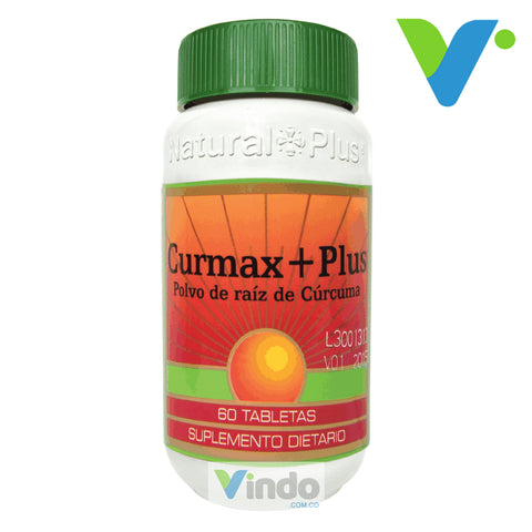 Curmax Curcuma 60 tabletas Natural Plus - Natural Plus - Vindo - Vitaminas y Nutrición