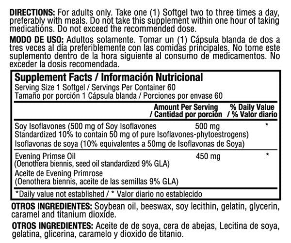 Epo Plus Soy Isoflavones 60 softgels Healthy America - Healthy America - Vindo - Vitaminas y Nutrición
