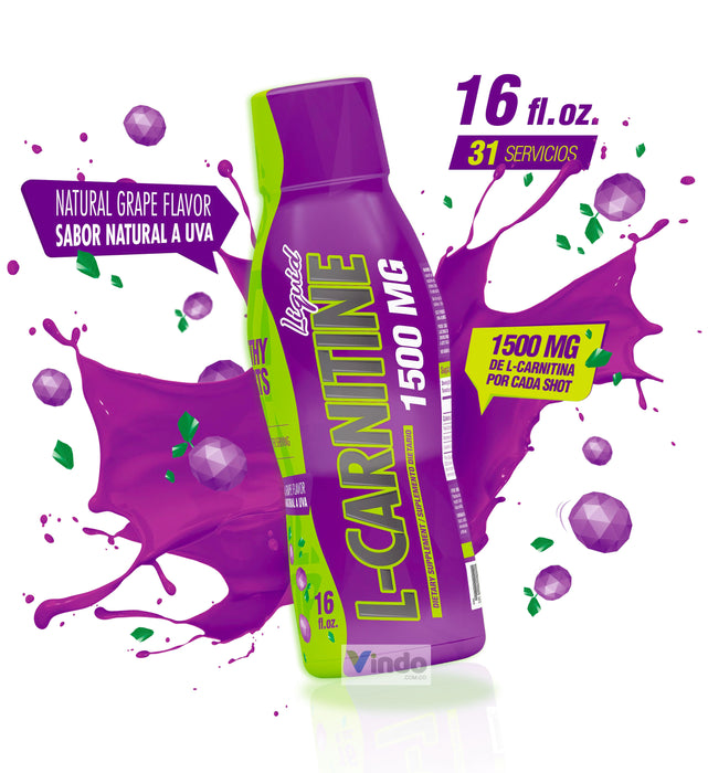 L-Carnitina Liquida 1500mg 160z Healthy America Quemador Grasa Natural Vindo L-Carnitina Liquida 1500mg 160z Healthy America Quemador Grasa Natural Vindo